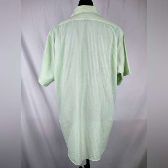 Arrow Mint Green Striped Short Sleeve Button Down Shirt - Picture 4 of 8